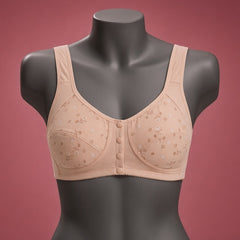 Women's Comfort Front-Open Printed Cotton Bra