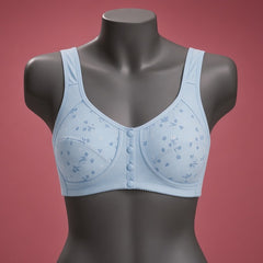 Women's Comfort Front-Open Printed Cotton Bra