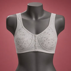 Women's Comfort Front-Open Printed Cotton Bra