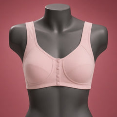 Women's Everyday Plain Front-Open Cotton Bra