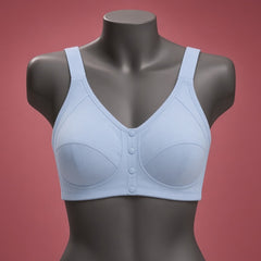 Women's Everyday Plain Front-Open Cotton Bra