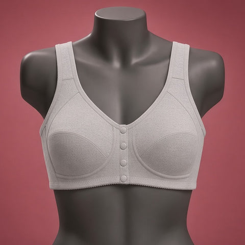 Women's Everyday Plain Front-Open Cotton Bra
