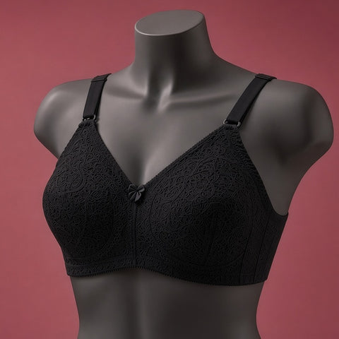 Premium Sheer Net Lace Comfort Bra