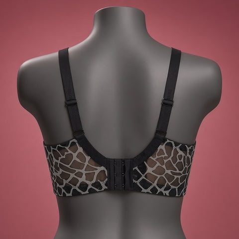 Women's Geometric Print Mesh Full-Coverage Bra