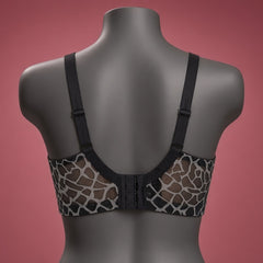 Women's Geometric Print Mesh Full-Coverage Bra