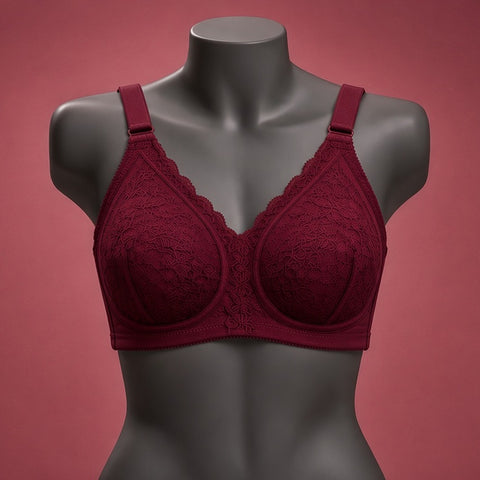 Elegant Floral Lace Non-Padded Comfort Bra
